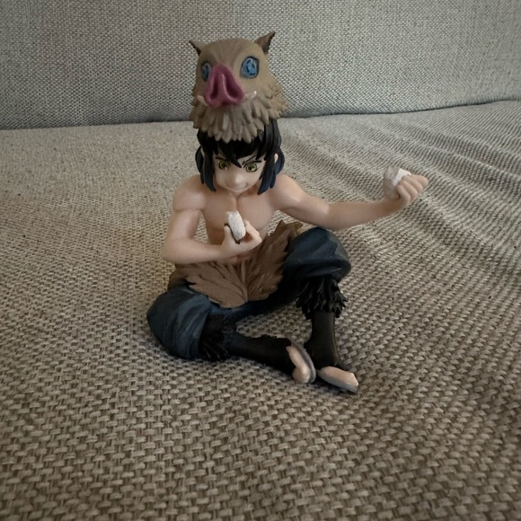 Anime Character Figurine with Boar Mask - Picture 2 of 4